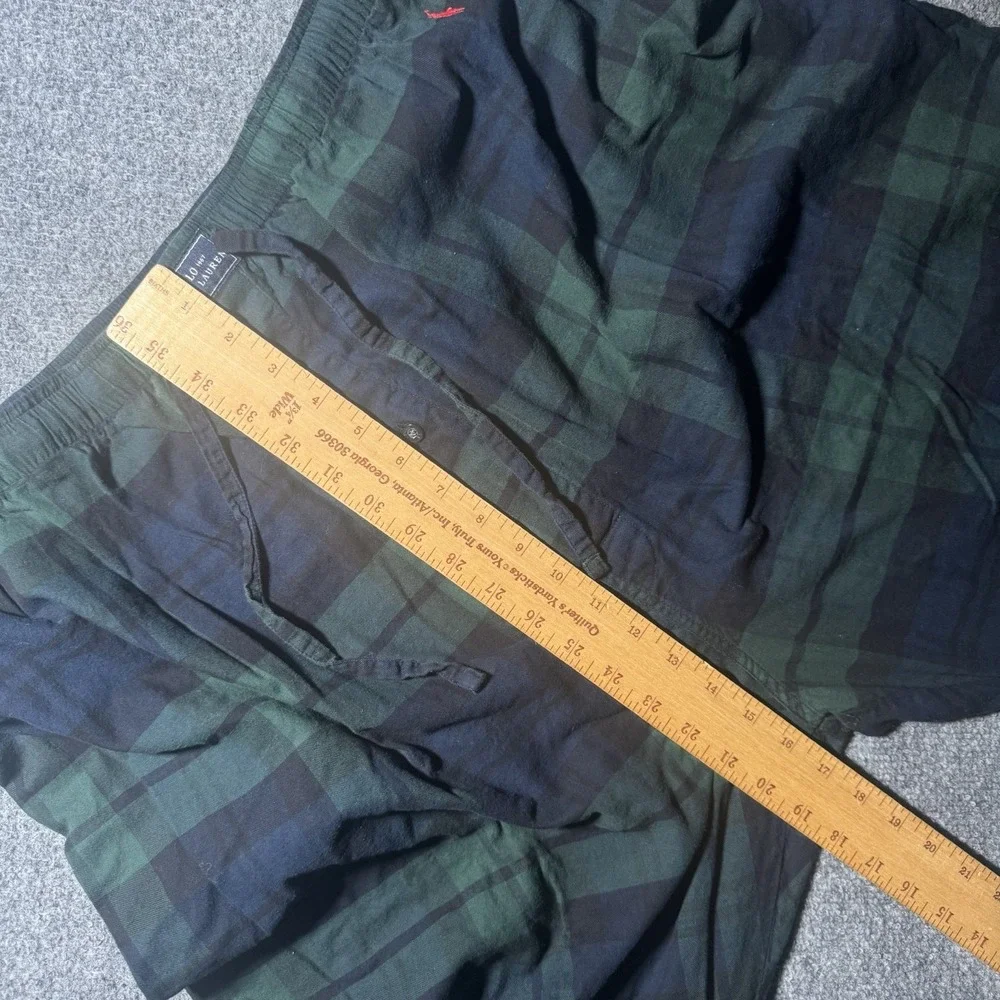 Polo Ralph Lauren Pants Mens 2XL Green Plaid Flannel Pajama Sleepwear Lounge